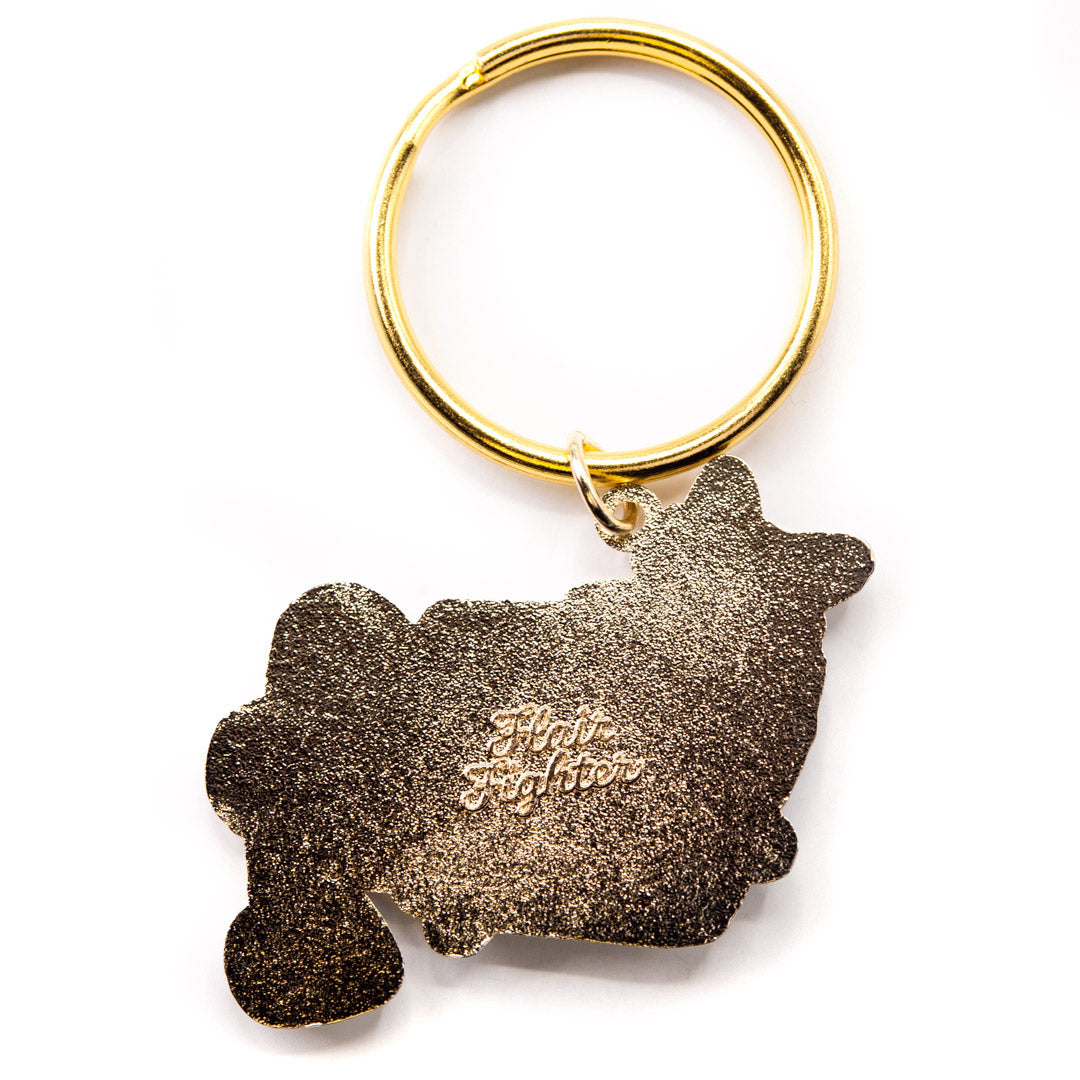 I Work So My Cat Can Live A Better Life (Korat Cat) Keychain  Flair Fighter   