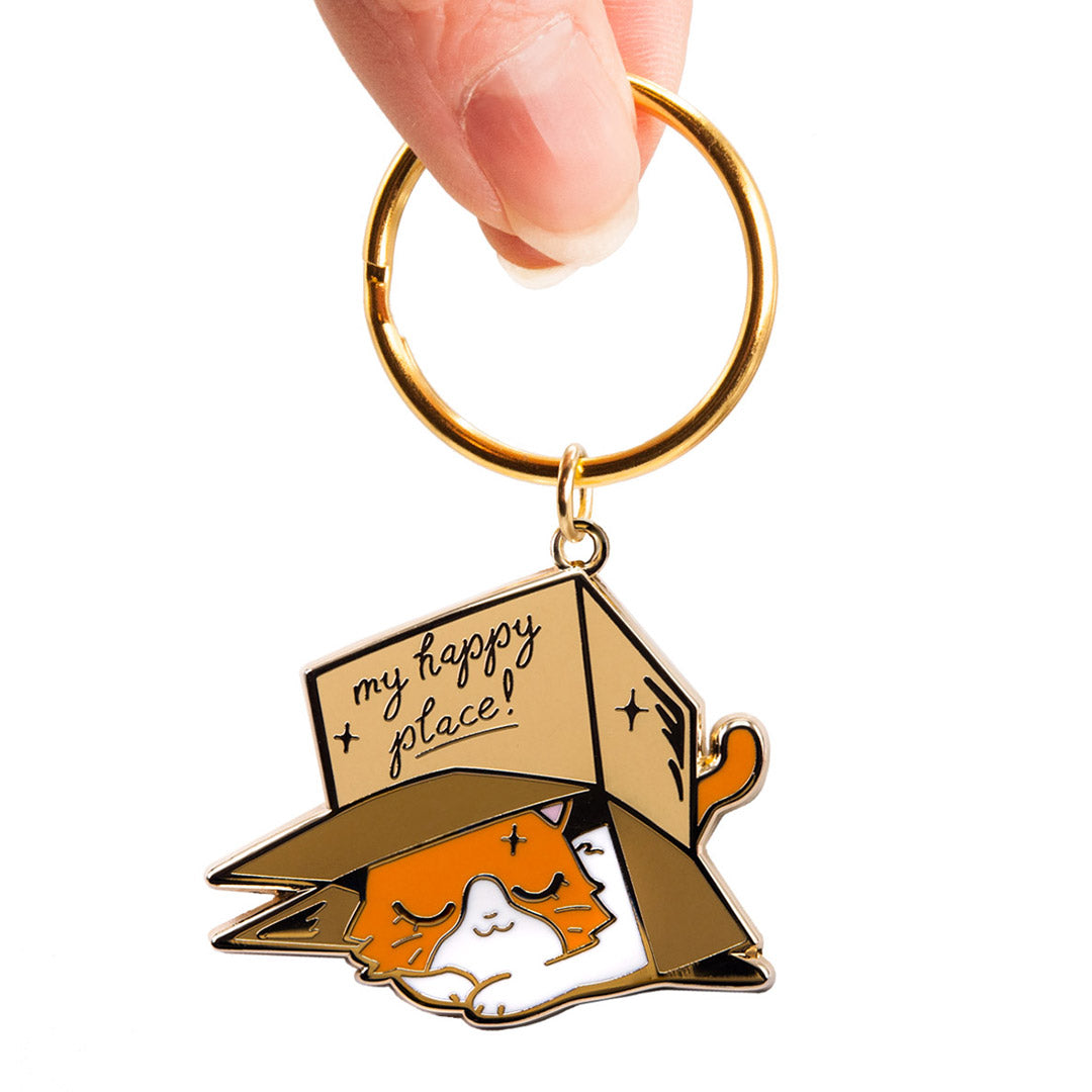 My Happy Place Box (British Shorthair Cat) Keychain  Flair Fighter   
