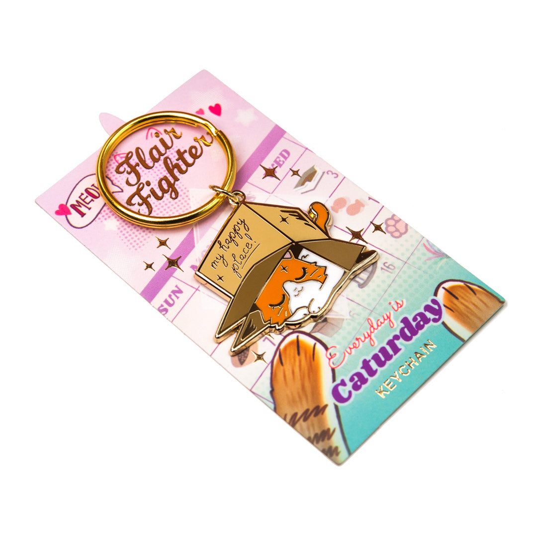 My Happy Place Box (British Shorthair Cat) Keychain  Flair Fighter   