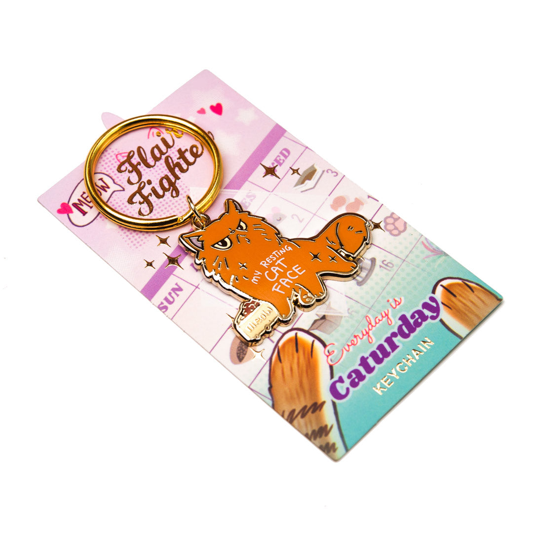 My Resting Cat Face (Persian Cat) Keychain  Flair Fighter   