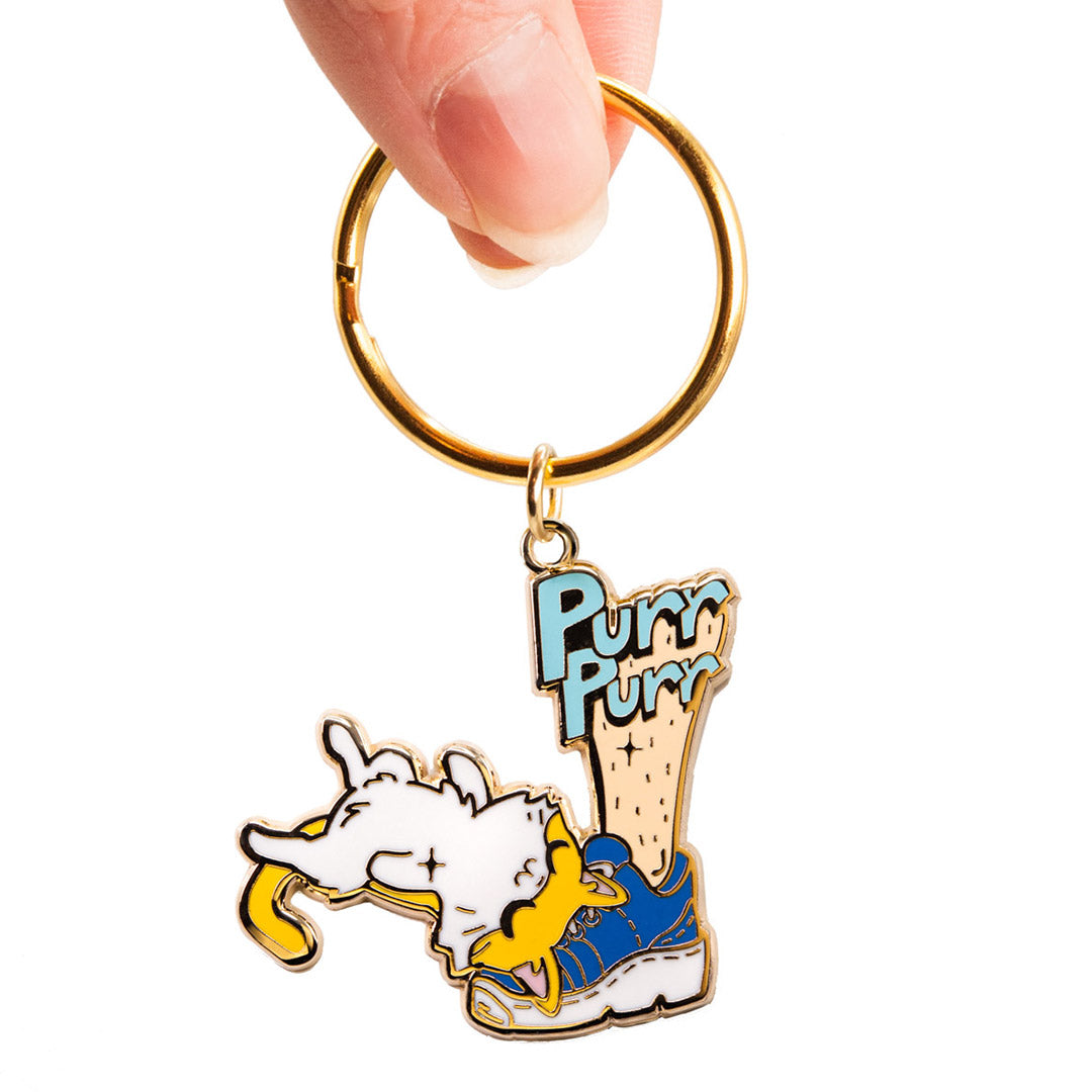 Purr Purr Rub Rub Ver. A Version LEFT LEG (American Shorthair Cat) Keychain  Flair Fighter   
