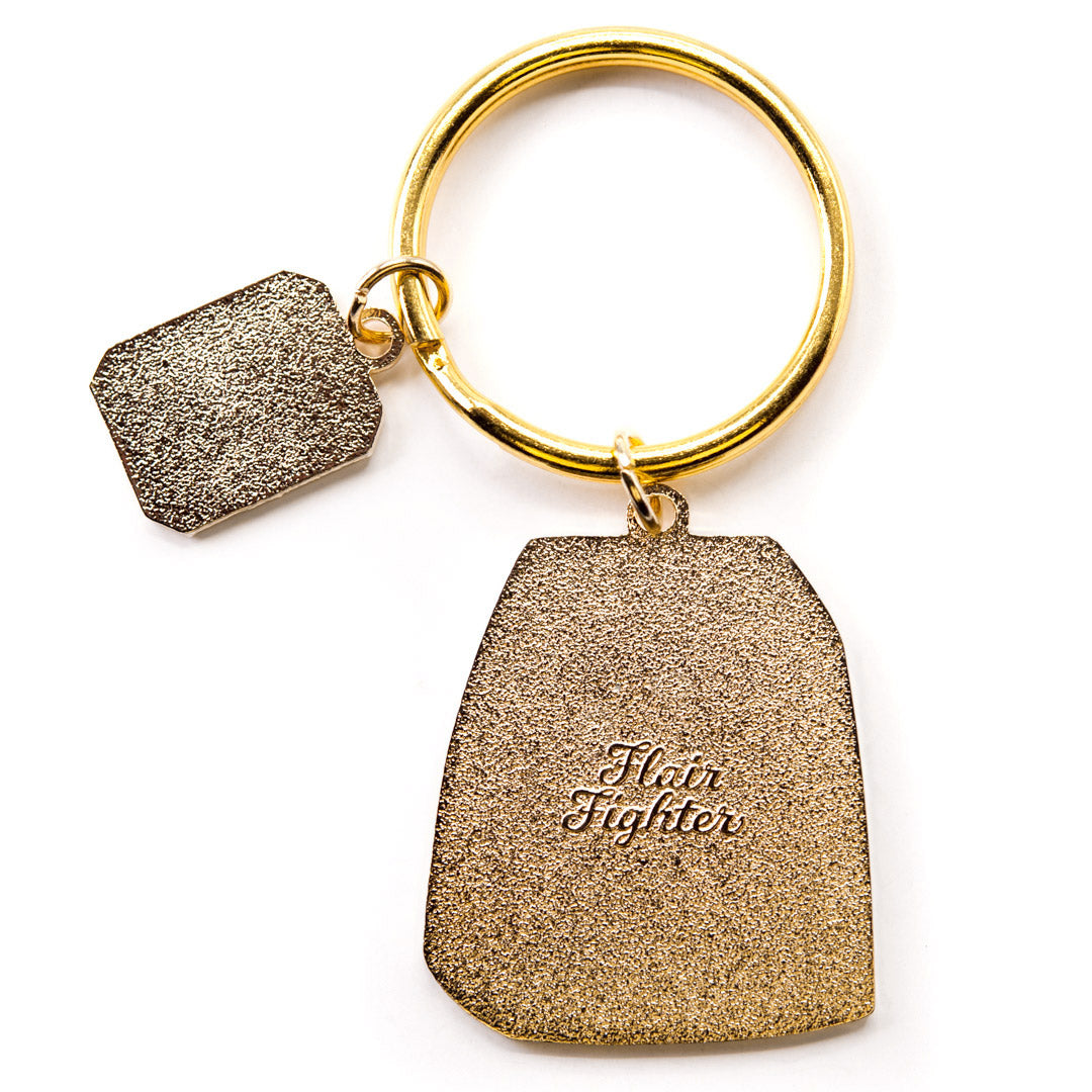 Purrfect Flavor Tea (Tuxedo Cat) Keychain  Flair Fighter   