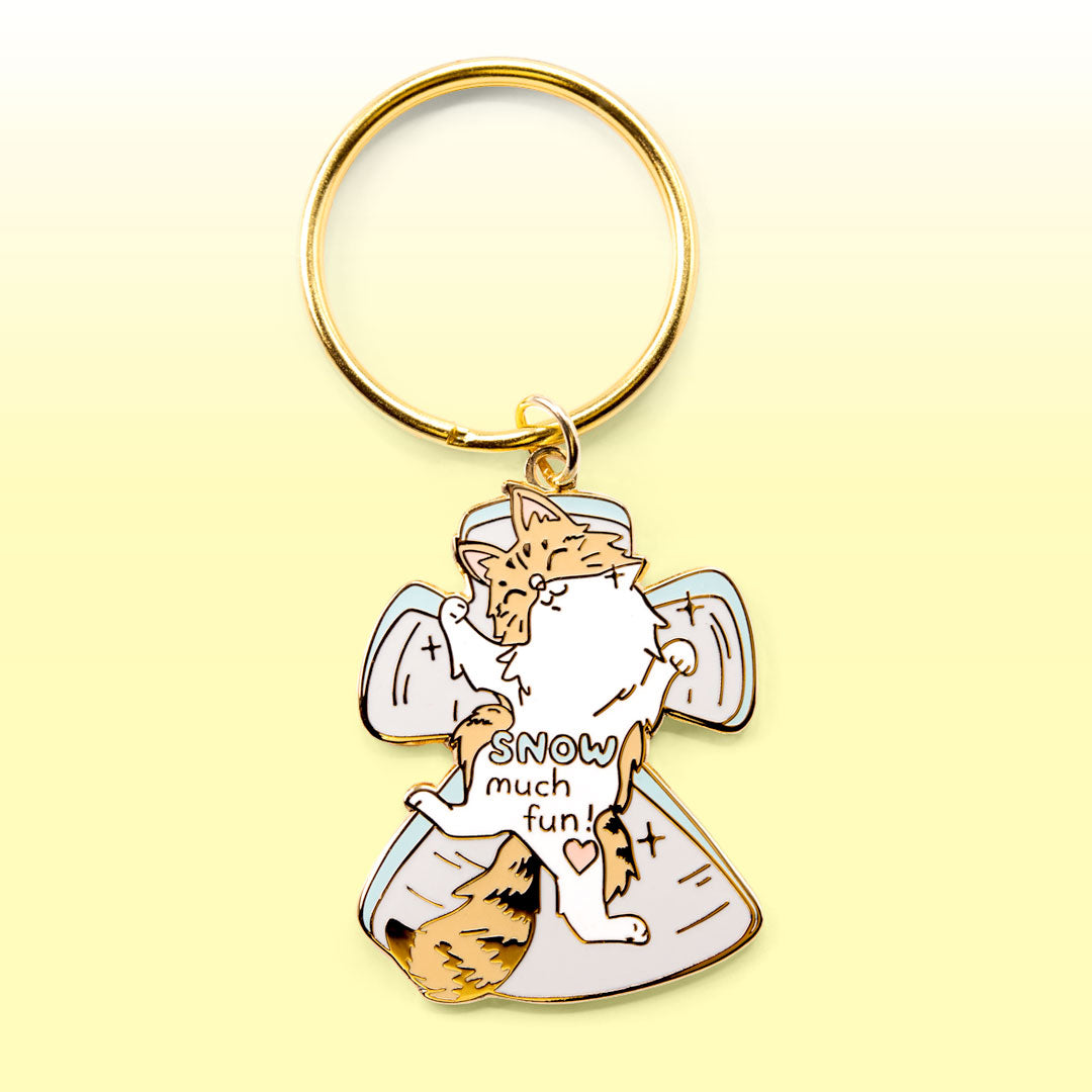 Snow Much Fun (Norwegian Forest Cat) Keychain  Flair Fighter   