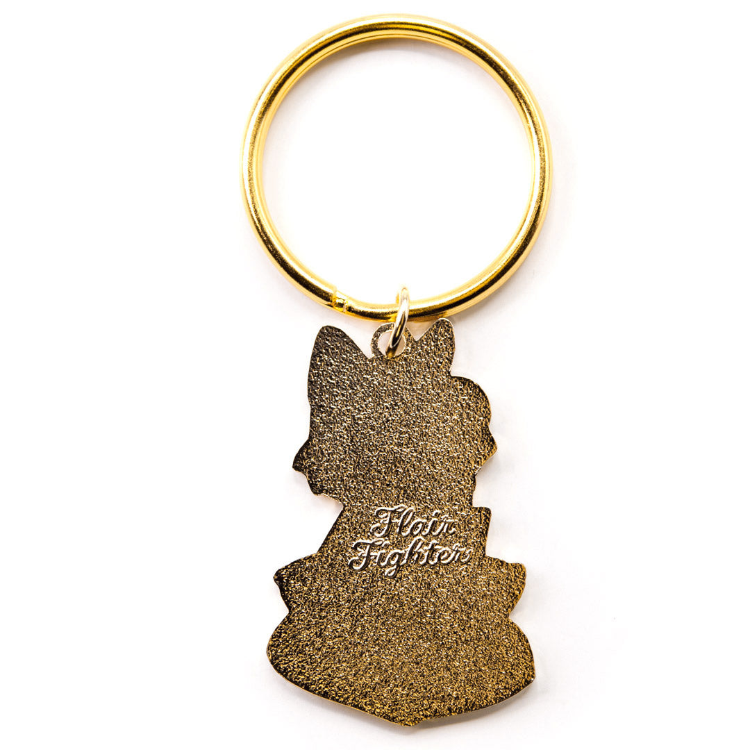 Sorry I'm Busy Introverting (Calico Cat) Keychain  Flair Fighter   