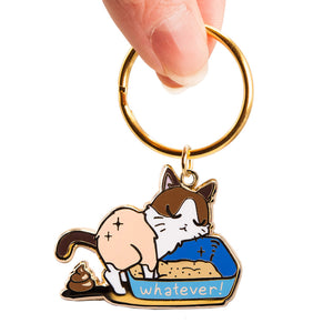 Whatever (Snowshoe Cat) Keychain Keychain Flair Fighter   