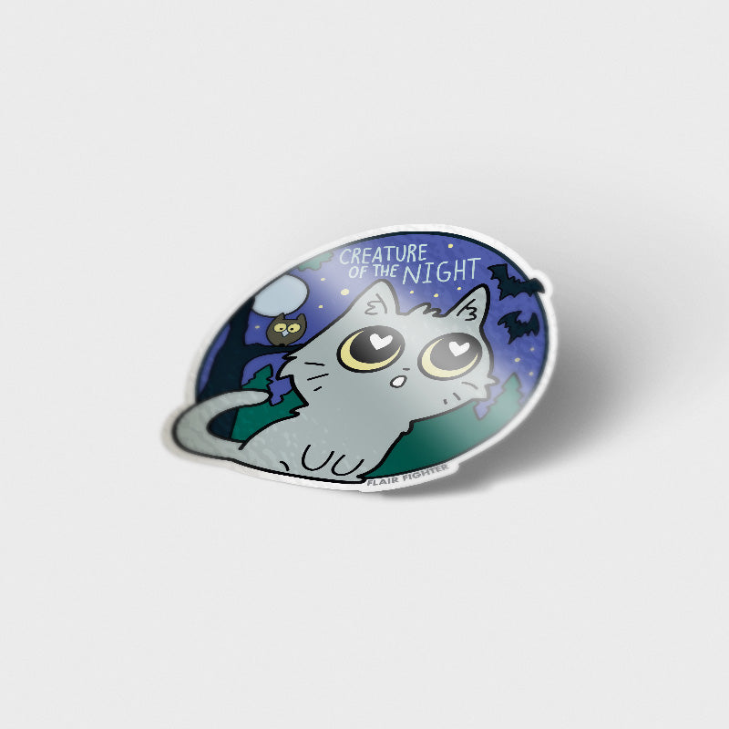 Creature Of The Night (Chartreux Cat) Vinyl Sticker Decorative Stickers Flair Fighter   