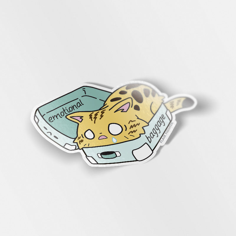 Emotional Baggage (Bengal Cat) Vinyl Sticker Decorative Stickers Flair Fighter   