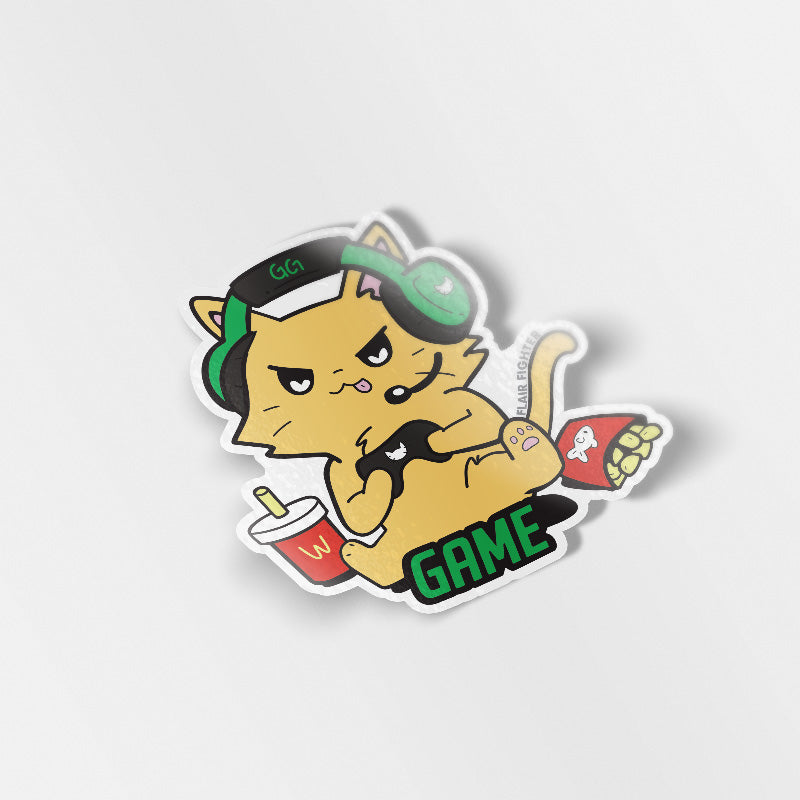 GAME (British Shorthair Cat) Vinyl Sticker Decorative Stickers Flair Fighter   