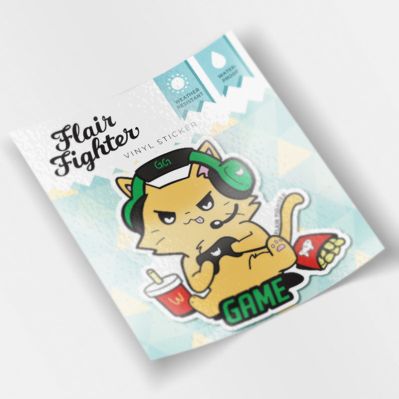 GAME (British Shorthair Cat) Vinyl Sticker Decorative Stickers Flair Fighter   