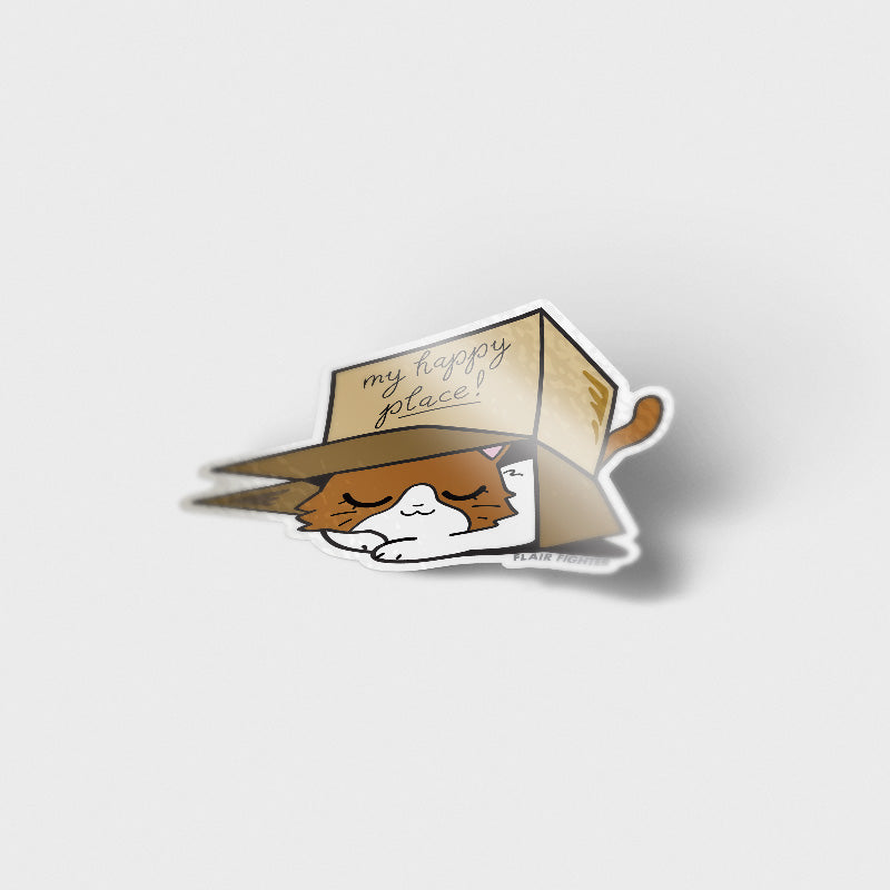 My Happy Place Box (British Shorthair Cat) Vinyl Sticker Decorative Stickers Flair Fighter   