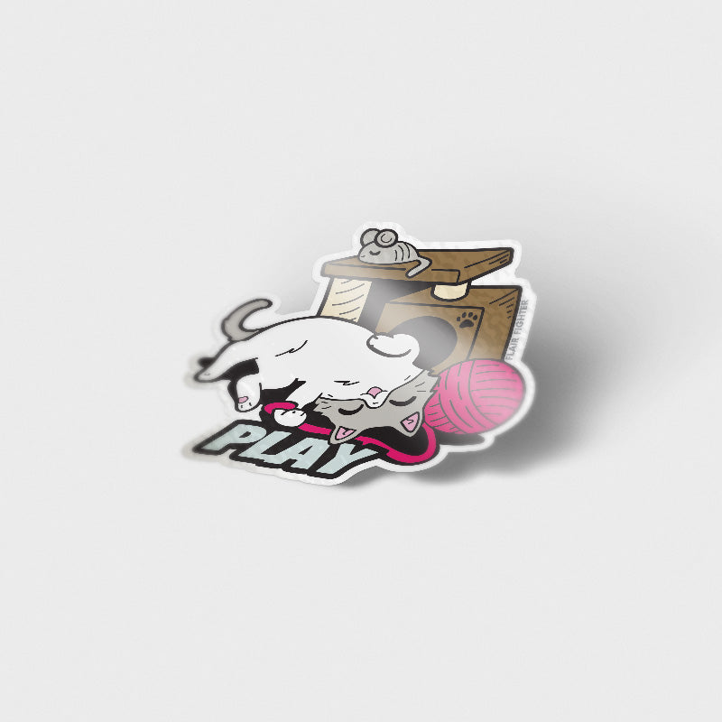 PLAY (Ragdoll Cat) Vinyl Sticker Decorative Stickers Flair Fighter   