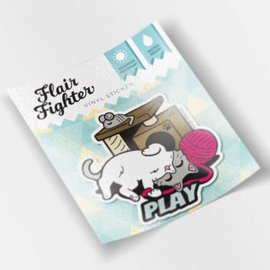 PLAY (Ragdoll Cat) Vinyl Sticker Decorative Stickers Flair Fighter   