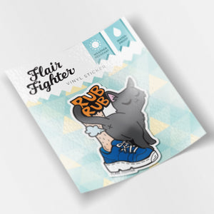 Purr Purr Rub Rub Ver. A Version RIGHT LEG (American Shorthair Cat) Vinyl Sticker Decorative Stickers Flair Fighter   