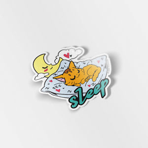 SLEEP (Somali Cat) Vinyl Sticker Decorative Stickers Flair Fighter   