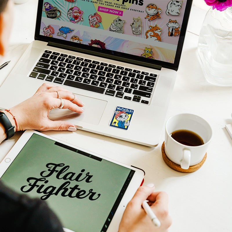 We Cat Do It (American Shorthair Cat) Vinyl Sticker Decorative Stickers Flair Fighter   