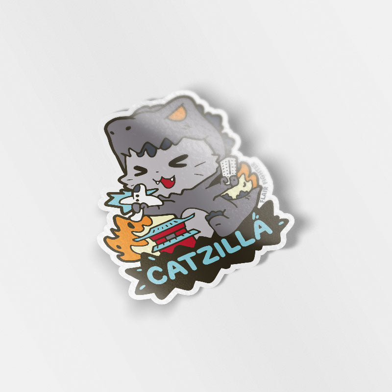 Catzilla Vinyl Sticker Decorative Stickers Flair Fighter   