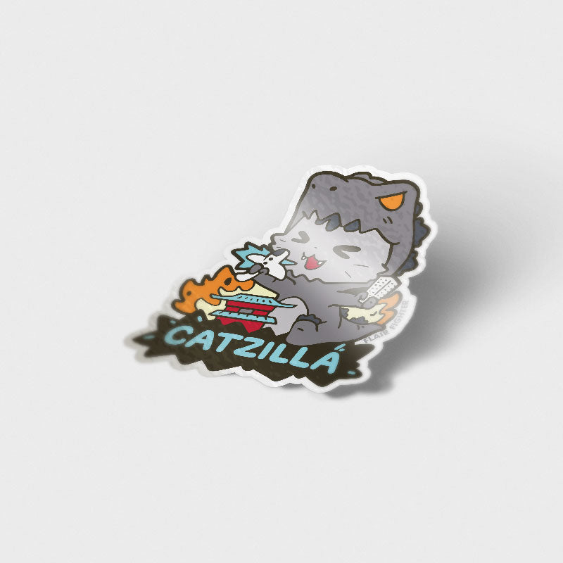 Catzilla Vinyl Sticker Decorative Stickers Flair Fighter   