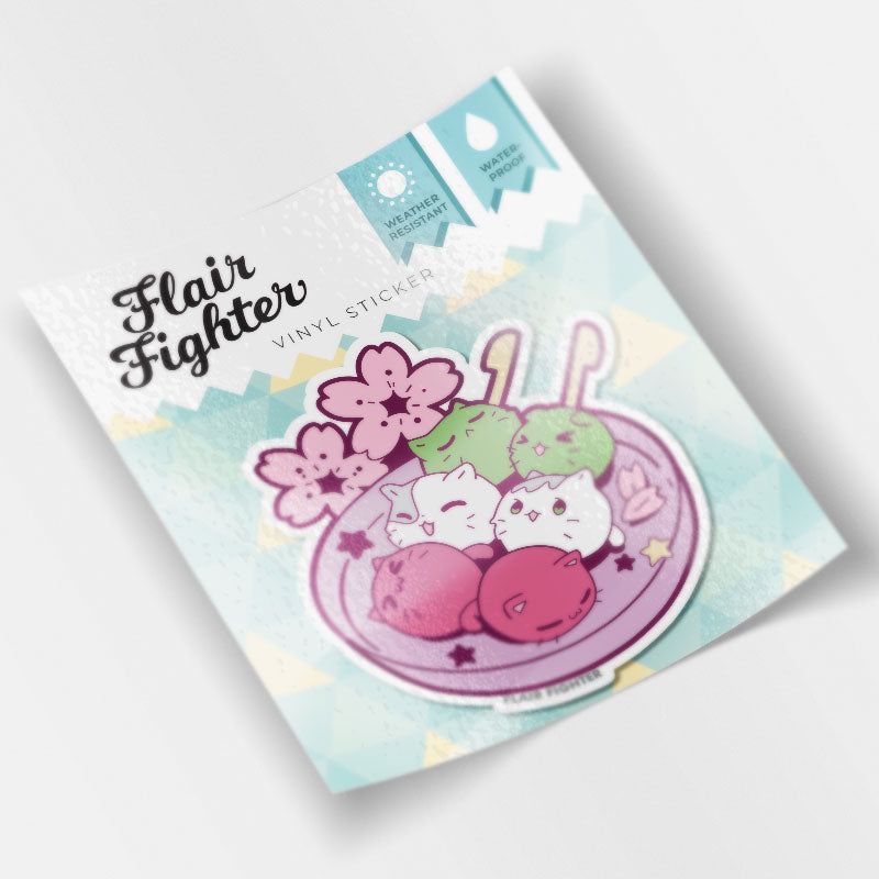 Kitty Dango Vinyl Sticker Decorative Stickers Flair Fighter   