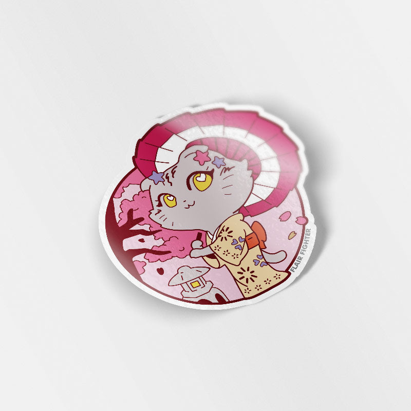 Kimono Cat Vinyl Sticker Decorative Stickers Flair Fighter   