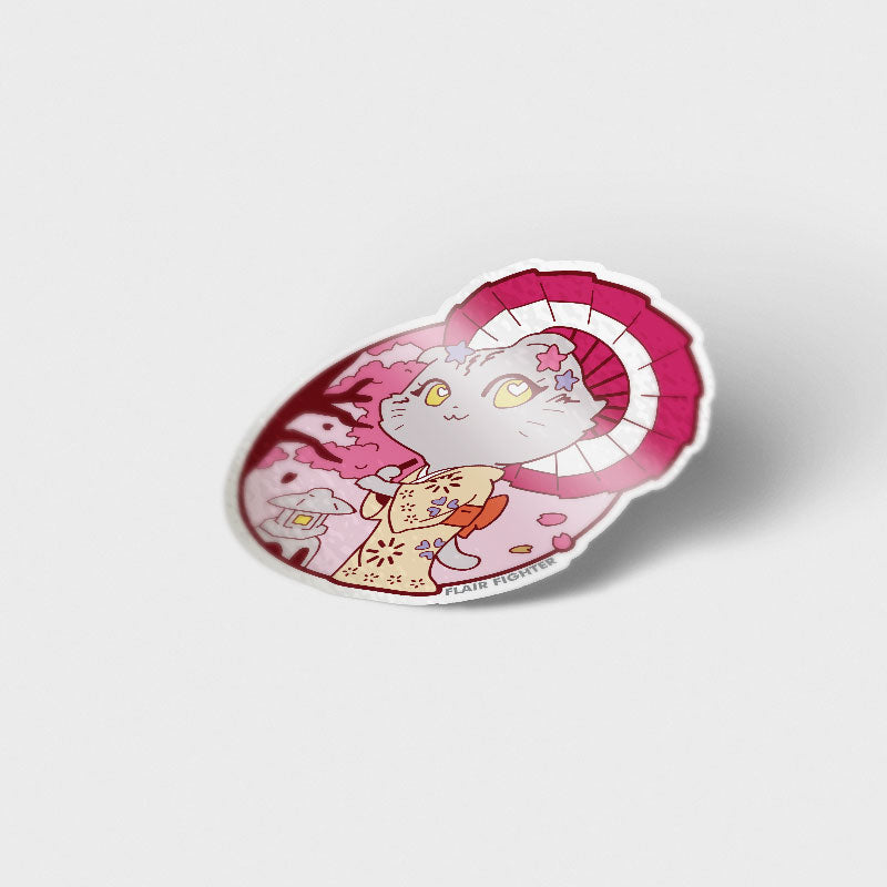 Kimono Cat Vinyl Sticker Decorative Stickers Flair Fighter   