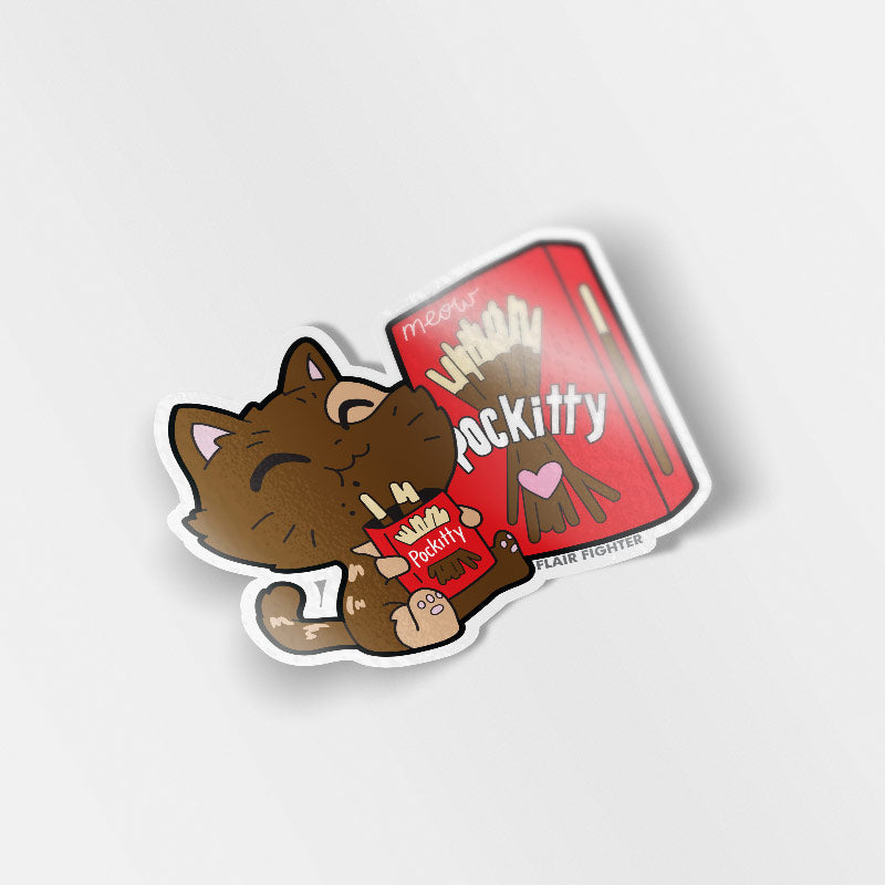 Pockitty Cat Vinyl Sticker Decorative Stickers Flair Fighter   