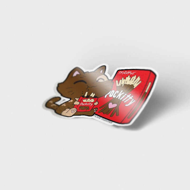 Pockitty Cat Vinyl Sticker Decorative Stickers Flair Fighter   
