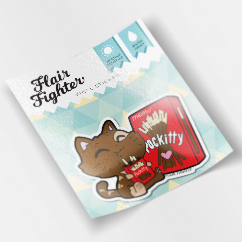 Pockitty Cat Vinyl Sticker Decorative Stickers Flair Fighter   