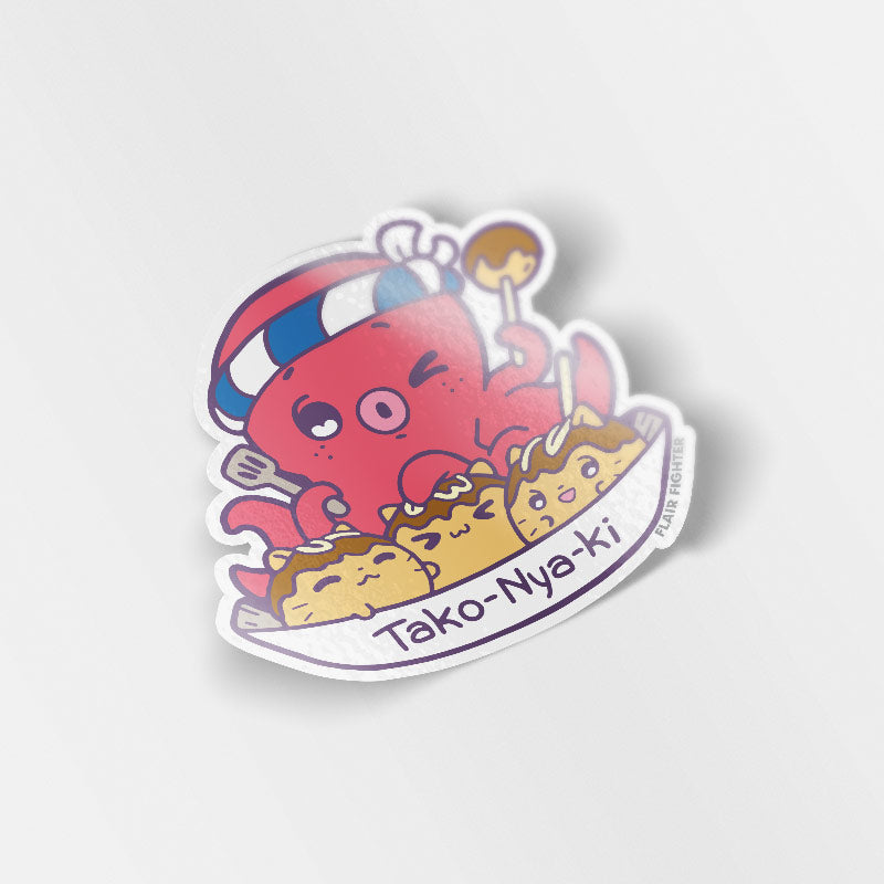 Tako-Nya-Ki Kitties Vinyl Sticker Decorative Stickers Flair Fighter   