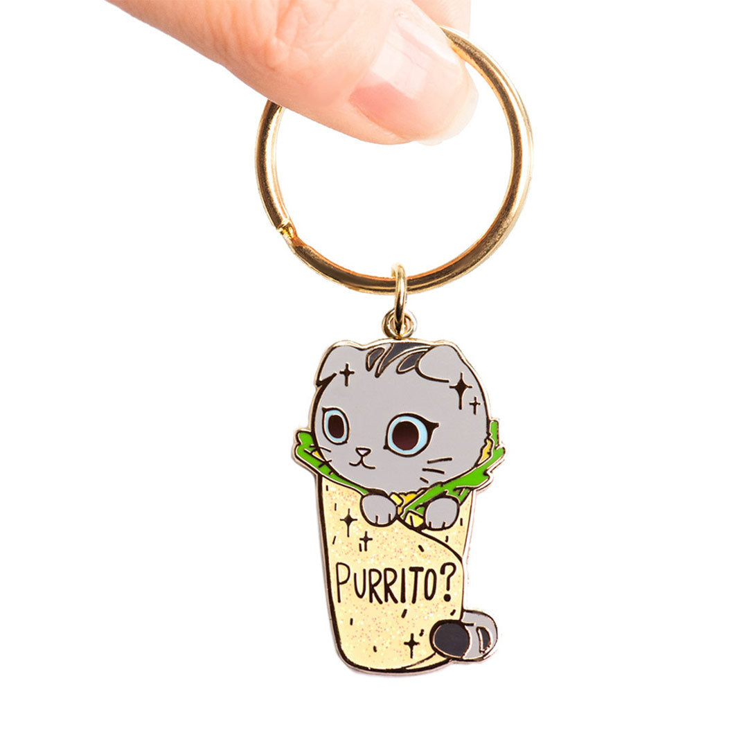 Purrito Cat Burrito Enamel Keychain  Flair Fighter   