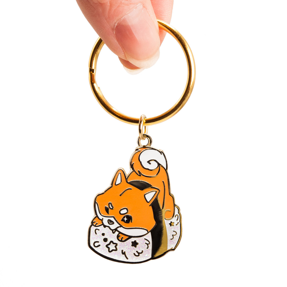 Red Shiba Inu Sushi Enamel Keychain Keychains Flair Fighter   