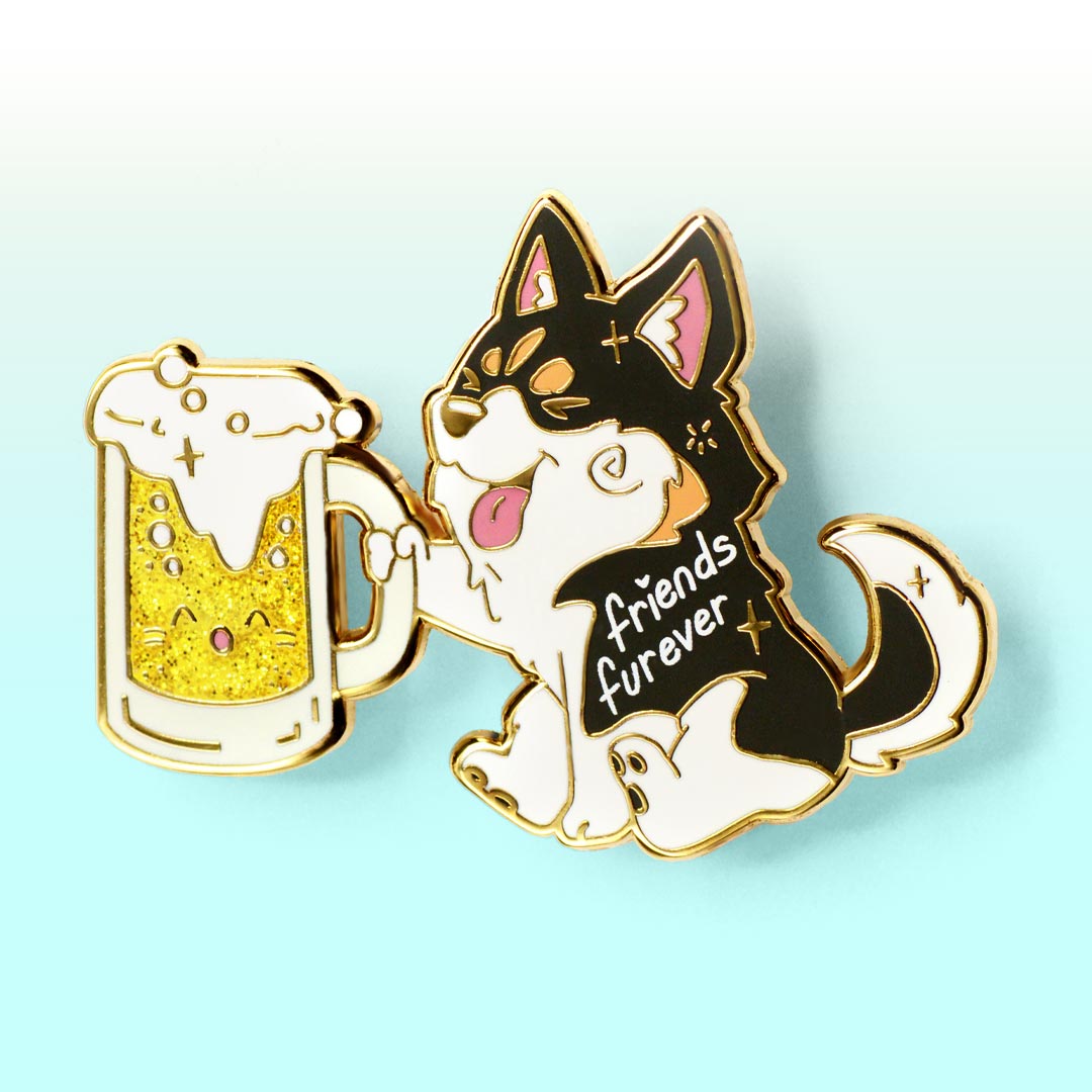 Friends Furever Husky Enamel Pin Brooches & Lapel Pins Flair Fighter   