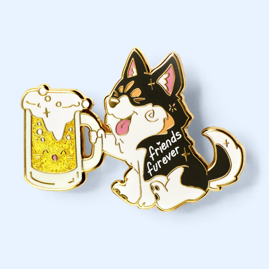 Friends Furever Husky Enamel Pin Brooches & Lapel Pins Flair Fighter   