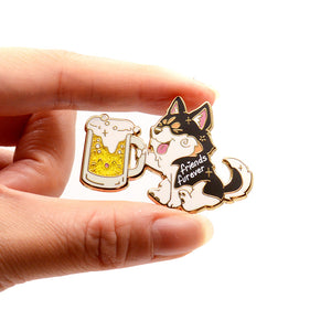 Friends Furever Husky Enamel Pin Brooches & Lapel Pins Flair Fighter   