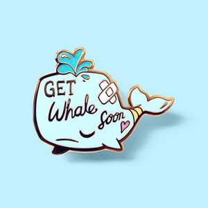 "Get Whale Soon" Whale Enamel Pin Brooches & Lapel Pins Flair Fighter   