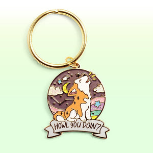"Howl You Doin'?" Husky Enamel Keychain [LIMITED EDITION]  Flair Fighter   