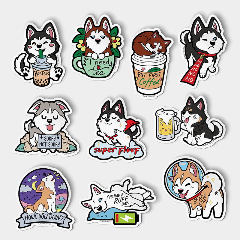 Cat Collection Vol. 1 Waterproof Vinyl Stickers FULL SET [8 PCS] - Flair  Fighter