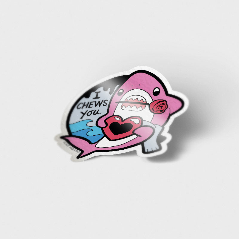 I Chews You Shark Vinyl Sticker Decorative Stickers Flair Fighter   