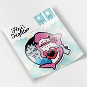 I Chews You Shark Vinyl Sticker Decorative Stickers Flair Fighter   