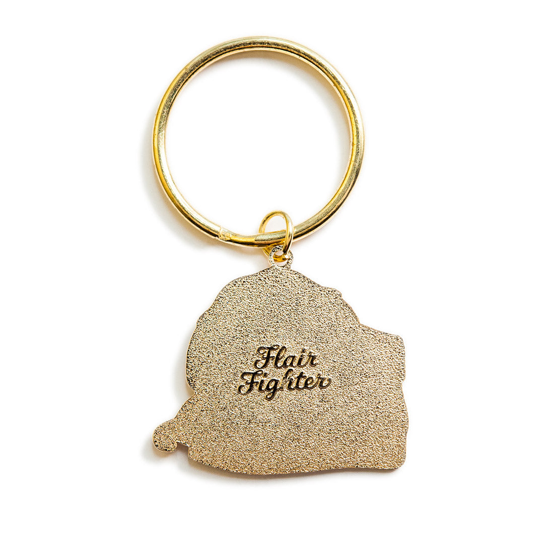 "I Chews U" Golden Retriever Shoe Enamel Keychain  Flair Fighter   