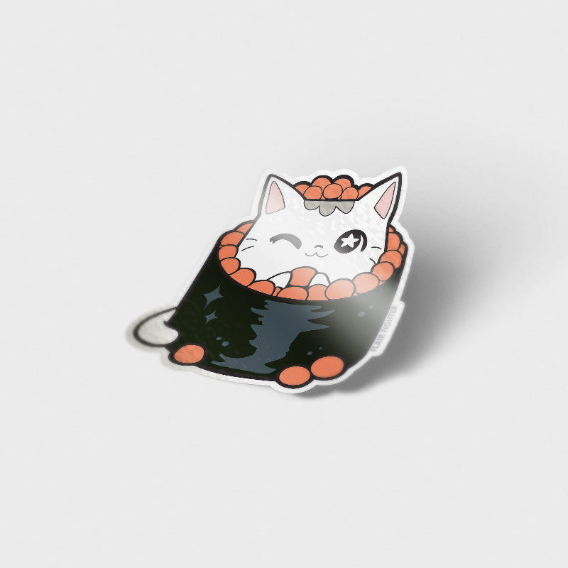 Ikura Sushi Cat Vinyl Sticker Decorative Stickers Flair Fighter   