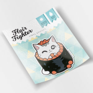 Ikura Sushi Cat Vinyl Sticker Decorative Stickers Flair Fighter   