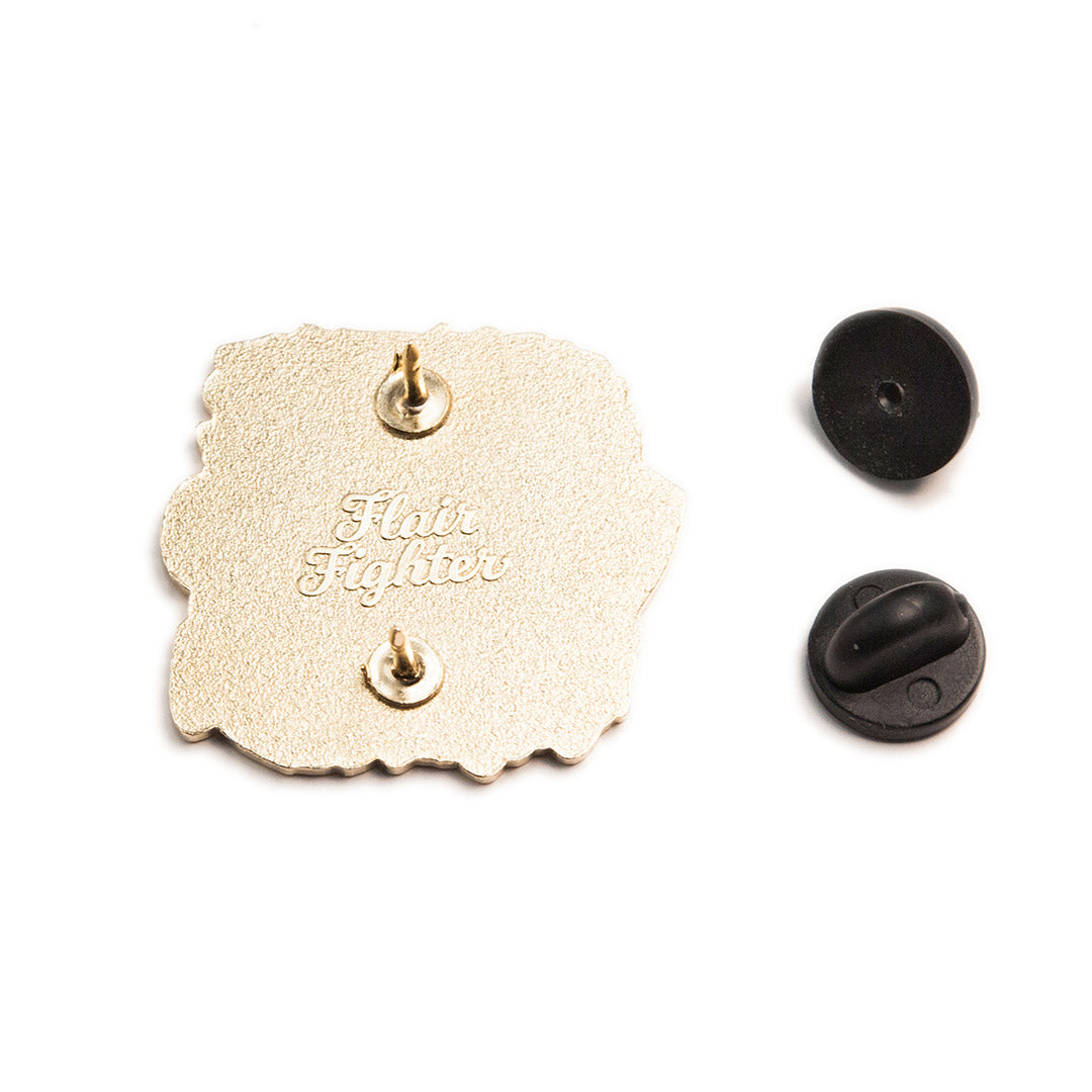 Black & Tan Shiba Inu Stuck in Bush "I'm OK" Enamel Pin Brooches & Lapel Pins Flair Fighter   