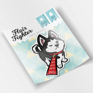 Stubborn Husky Vinyl Sticker Decorative Stickers Flair Fighter   