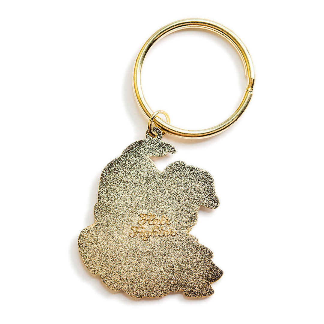 Stubborn Golden Retriever Enamel Keychain  Flair Fighter   
