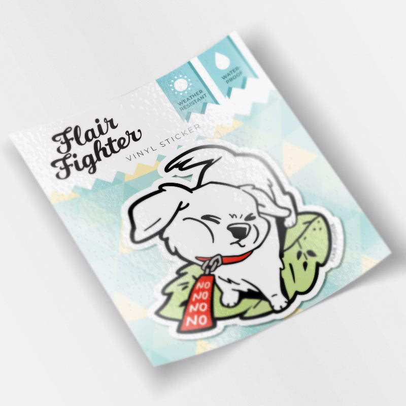 Stubborn Golden Retriever Vinyl Sticker Decorative Stickers Flair Fighter   