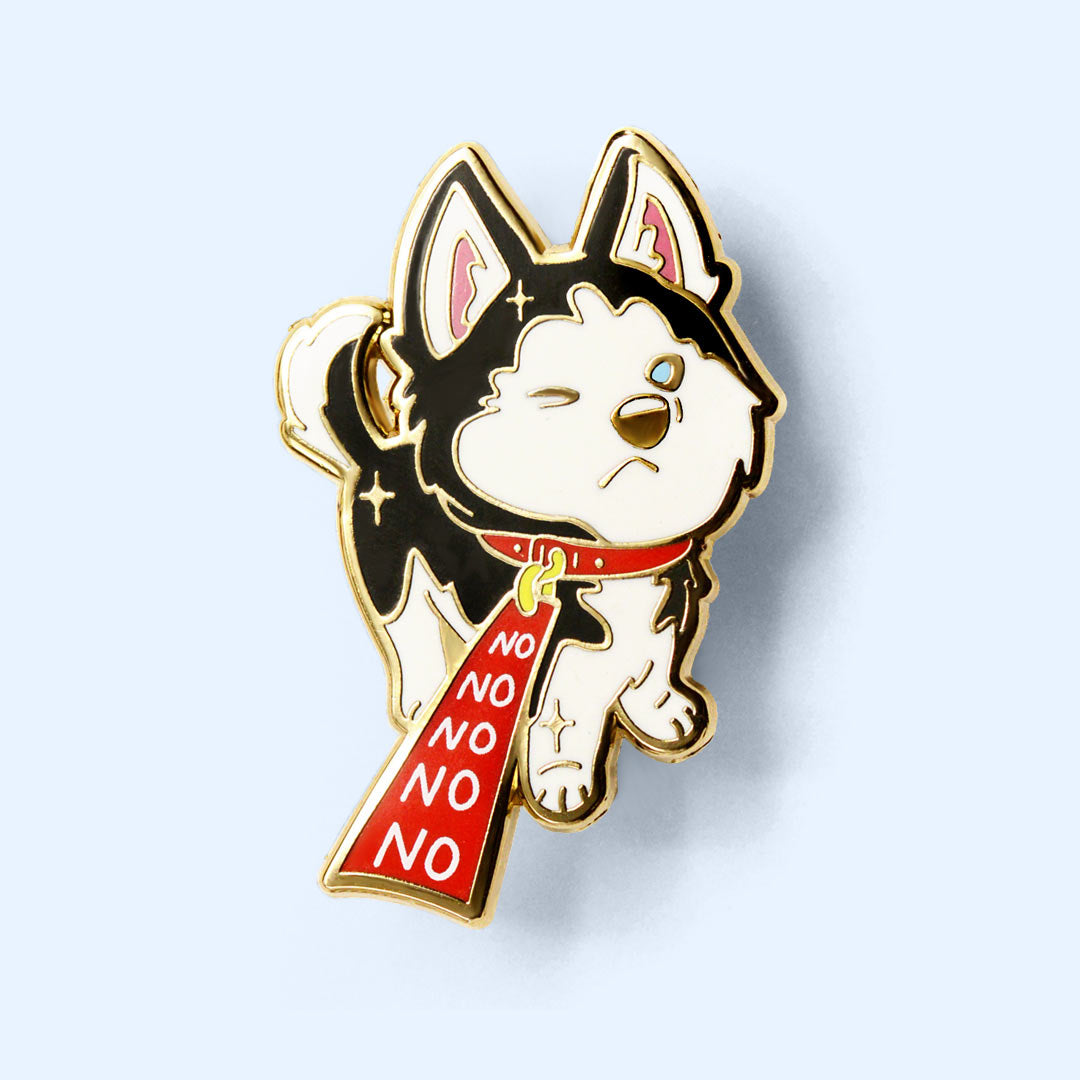 Stubborn Husky Enamel Pin Brooches & Lapel Pins Flair Fighter   