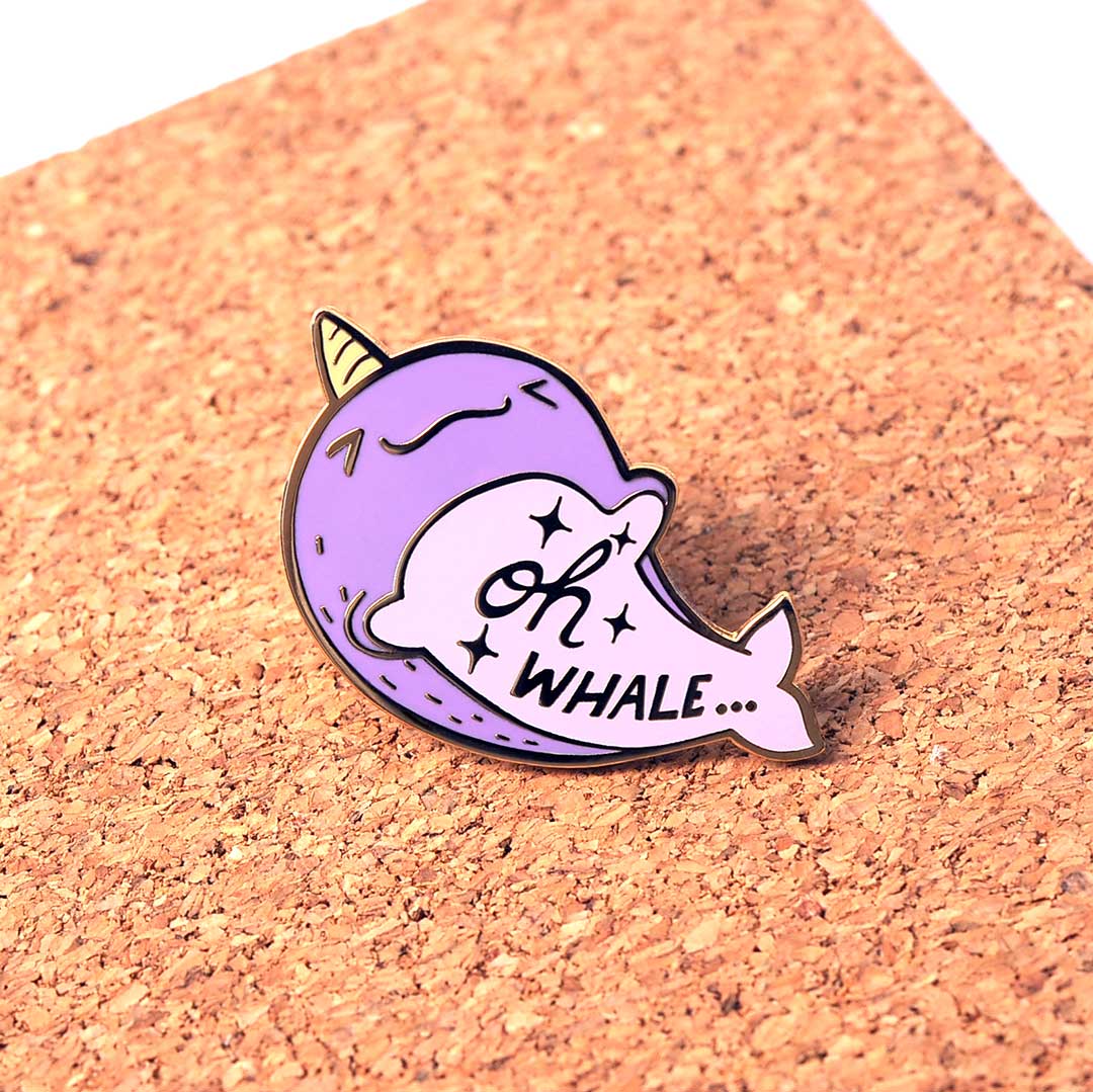 Oh Whale Narwhal Enamel Pin Brooches & Lapel Pins Flair Fighter   