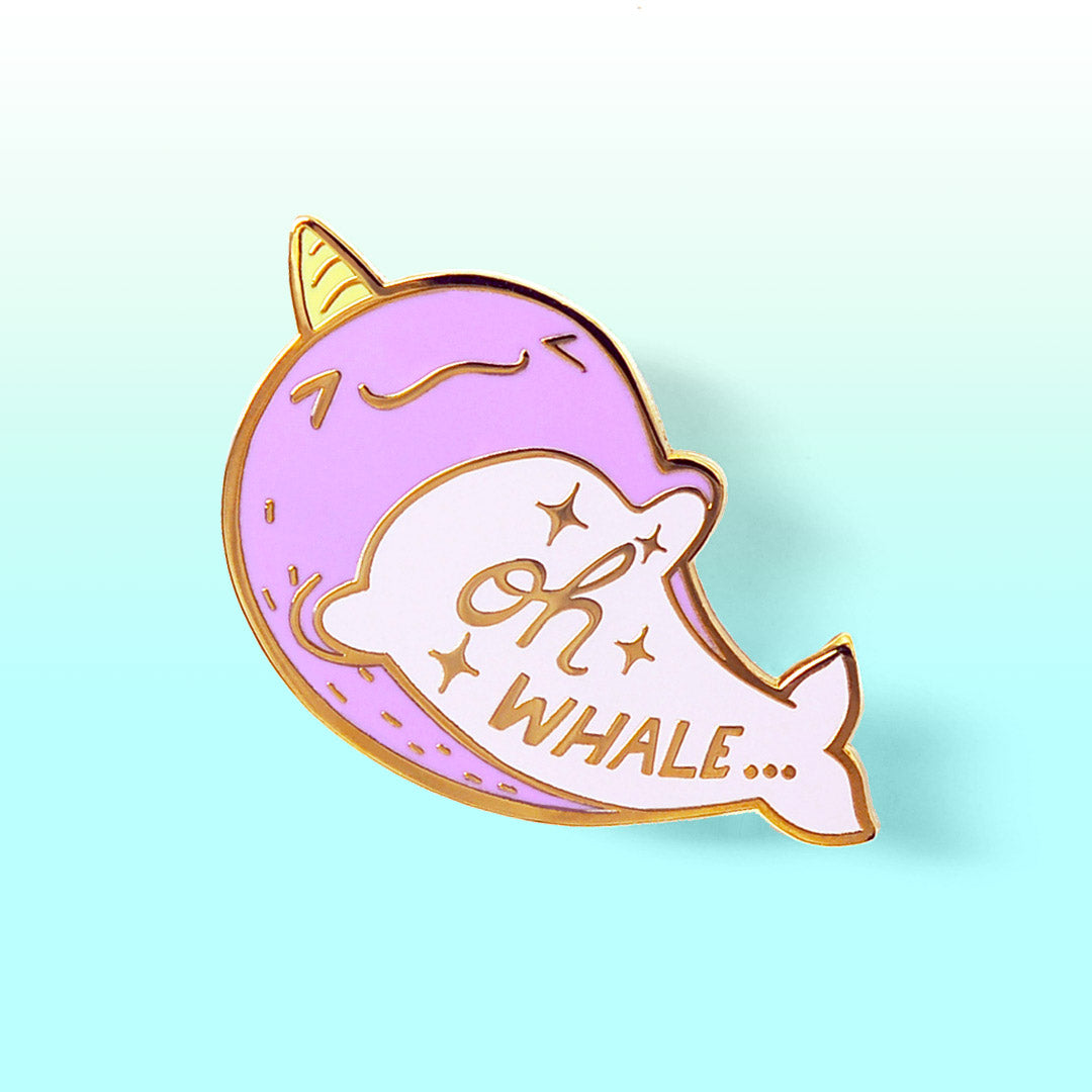 Oh Whale Narwhal Enamel Pin Brooches & Lapel Pins Flair Fighter   