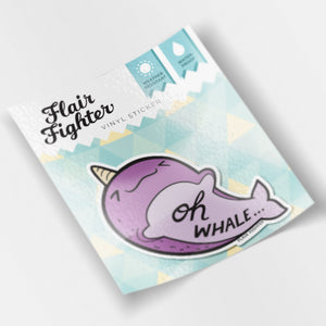 Oh Whale Narwhal Vinyl Sticker Decorative Stickers Flair Fighter   