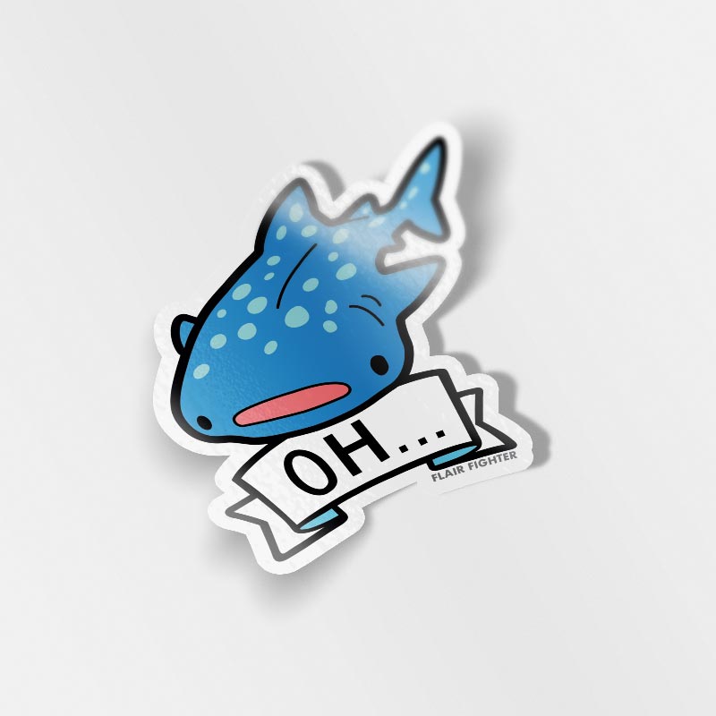 Oh Whale Shark Vinyl Sticker Decorative Stickers Flair Fighter   